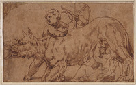 K 125
<br/>
Wolvin met Romulus en Remus
<br/>
<em>Anoniem It (16de eeuw)</em>